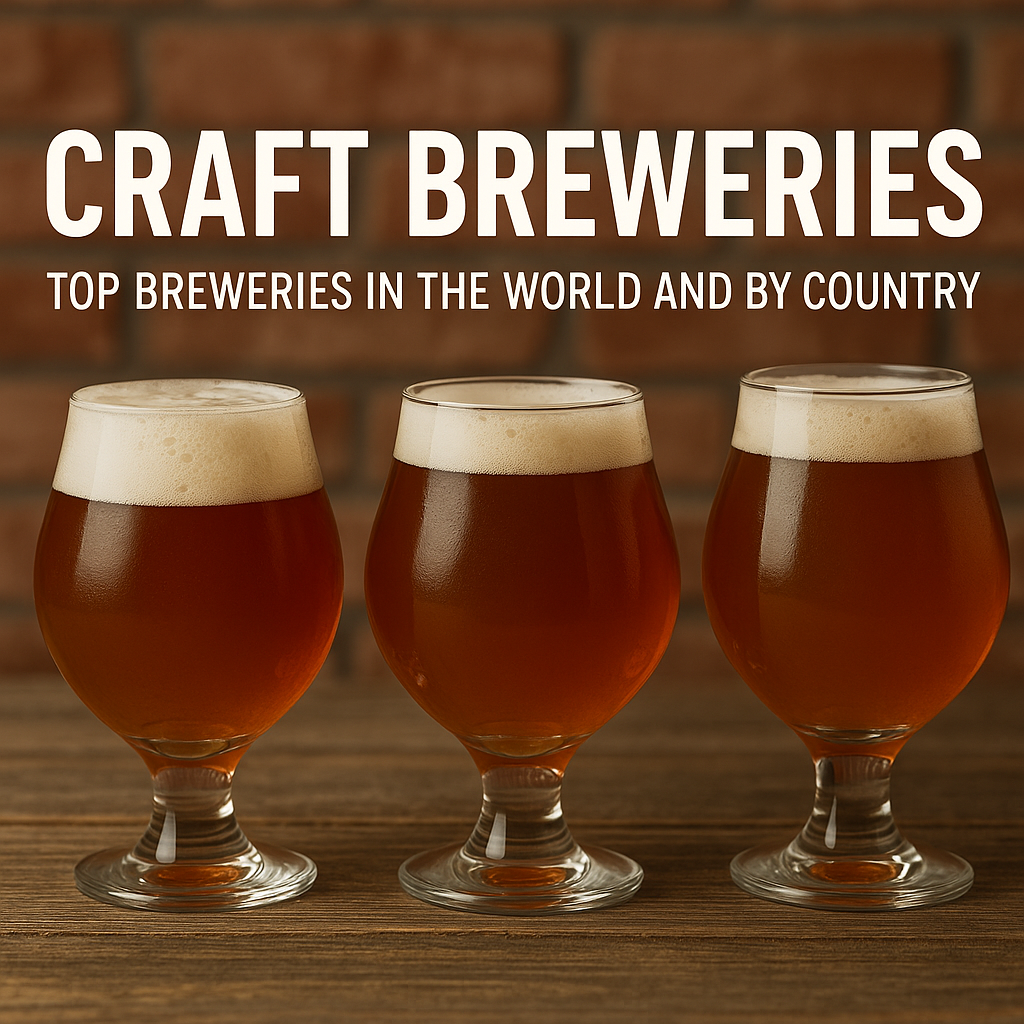 Collage of craft breweries and taprooms